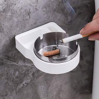 1pc Ashtray, Smoking Area, Wall Mounted Ashtray, Bathroom, Household Desktop Ashtray