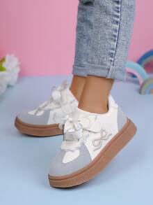 女童运动鞋，儿童运动鞋，银色芭蕾款，2025年春秋季新品 - 灰色 - 查看 1