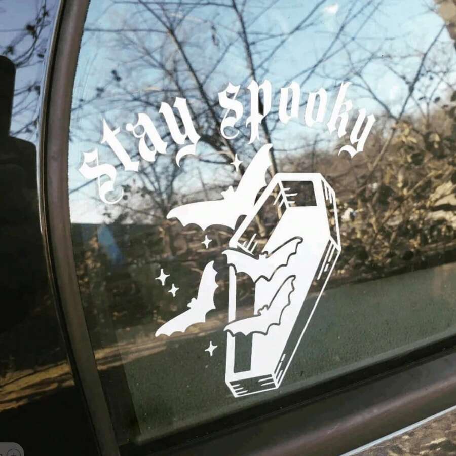 恐怖裝飾貼紙 | 哥德風汽車貼紙 | 哥德風汽車配件 | 哥德風汽車 | 真實恐怖 | 恐怖汽車貼紙 | 棺材貼紙 | 蝙蝠貼紙 | 汽車零件 - A - 查看 1