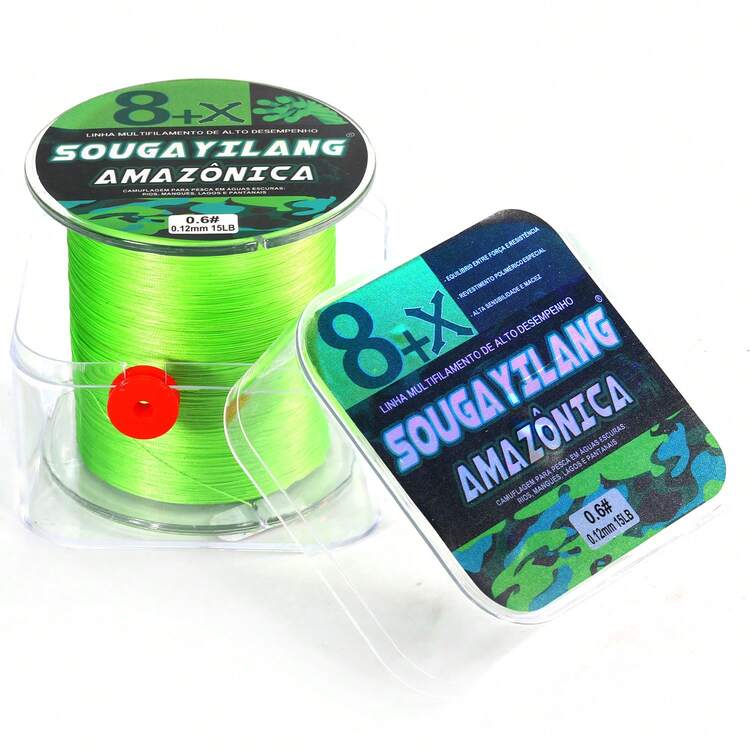 SOUGAYILANG 8 hebras de línea de pesca trenzada PE, 300m, multicolor, [Línea de pesca duradera] Línea de pesca trenzada fuerte y duradera de 8 hebras | 300m/328yd, 15-120lb, patrón camuflaje, polietileno duradero para línea principal, pesca en agua salada - Multicolor - Añade 30
