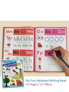 Cuaderno de práctica de escritura a mano de números españoles A4, libro de práctica de escritura cognitiva para educación de la primera infancia - Multicolor - Ver 1