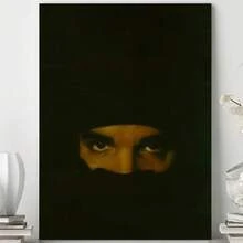 Framed Drake-Inspired  Canvas Poster, Dark Lane Art Print,   Ideal For Living Room, Bedroom, Bathroom, Kitchen, Office, Cafe Decor, Bedroom Artwork|Mysterious Decor For Halloween, Christmas, Living Room, Room And Bathroom Decorations - 裱框 - 查看 1