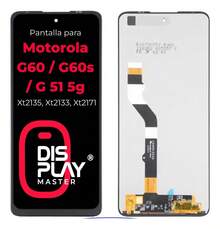 Pantalla tactil LCD display para Moto G60 XT2135 G60s XT2133 G51 5g XT2171 repuesto premium con marco pantalla completa tactil alta resolucion ideal para taller de reparacion servicio tecnico reemplazo con piezas de calidad duradera - Negro - Ver 1