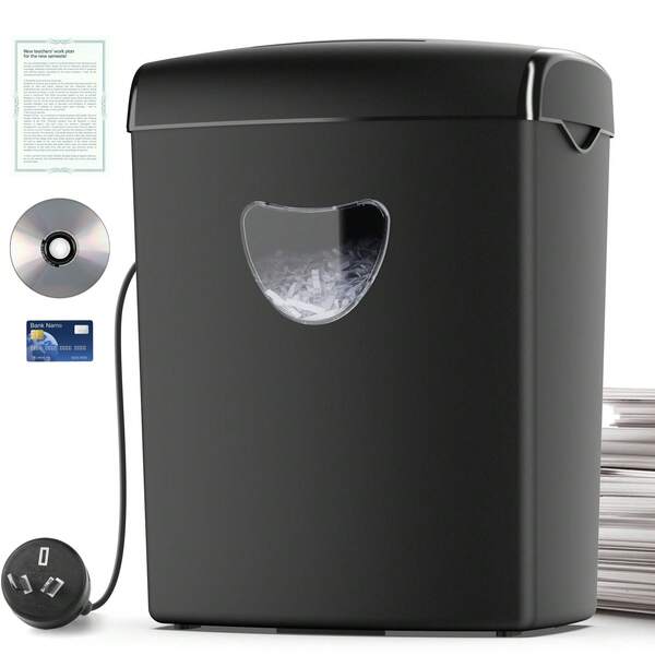 Advwin Advwin Paper Shredder, Paper Shredder Automatic Cross Cut P-4 Security, 10 Sheets, Paper/Credit Card Shredder For Home Office
