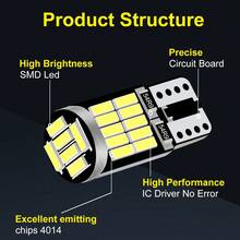 S&D 2/4/6/10 PCS T10 194 W5W LED Canbus 3W 6000K Car Interior Light T10 Signal Light 26 SMD 4014 Chip White Instrument Light