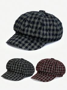 1pc Unisex Vintage Distressed Beret Hat, Fashionable And Versatile, Suitable For Men And Women, Autumn/Winter Outdoor Street Style, Great As A Gift