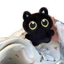 可爱的蝙蝠黑猫毛绒玩偶钥匙扣，超可爱的小猫毛绒动物吊坠，随机珍珠链，送给女性的最佳礼物，万圣节装饰，儿童礼物，万圣节礼物，嘘声装饰 - 彩色 - 查看 5