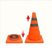 1 pieza Cono de tráfico telescópico apto, Cone de seguridad, Estilo cubo de helado, Barrera portátil de emergencia para carretera