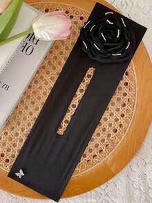 1个花朵水钻发夹，优雅蝴蝶发型配饰，方便日常卷发和编发，适合女性（花瓣和水钻数量随机），美发套装，美发工具套装，家居美容女性配饰礼品，美发工具发饰 - 彩色 - 查看 4