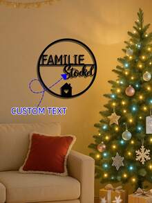 HELLOYOUNG 1pc Personalized Door Plaque - Modern Front Door Decor, Customizable Family Name, Door Knocker And Hanging Nameplate | Weather-Resistant Indoor/Outdoor Decorative Accessory, Multipurpose, Decorative, Reusable, Ideal Gift For Him, Her, Boyfriend, Dad, Girlfriend, Mom, Family, Friends