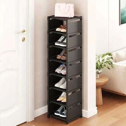 Adjustable 4/6/8-Tier Metal Shoe Rack – Tool-Free Assembly Space-Saving Shoe Organizer For Entryway, Dorm & Closet | Sturdy Multi-Layer Sneaker Storage Shelf For Men/Women | Slim Modern Design In White/Black – Holds 12-24 Pairs Of Shoes | No-Slip & Rustproof – Perfect For Apartments & Small Spaces!
