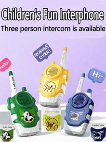 1 Pair New Children's Walkie Talkies, Easy To Operate, Suitable For Kids, Family Interactive Toy, Long Distance Communication Toy, Holiday/Birthday Gift