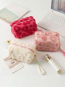 New Heart-Shaped Pencil Case & Storage Pouch: Adorable 3D Heart Design + Soft Pastel Color Tones! Large Capacity Multi-Layer Storage, Easily Organize Stationery And Coins. Must-Have Sweet And Cute Item For Students - Perfect For Back To School And Carrying Out, Can Store School Supplies, Pencil Case, Backpack, Etc.,Bag - Multicolor - View 7