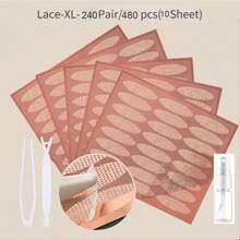 蕾丝网眼橄榄形眼皮贴 隐形双折眼影贴 美妆眼皮工具 180-240片，化妆品，便宜，房间装饰，梳妆台，旅行，卧室，化妆配件，便宜，圣诞礼物，化妆品，化妆工具，便宜货，礼物，女士礼物，圣诞礼物 - 裸色 - 查看 16