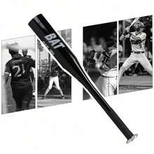 Shoze 34 Inch Baseball Bat Aluminum Alloy Baseball Stick Bar Lightweight For Outdoor Practice Training - Black - View 3