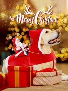圣诞老人骑乘狗服装,涤纶圣诞宠物服装,卡通主题,适合中大型犬,可调节节日宠物服装 - 舒适的亚克力宠物服装,可机洗,格子节日主题(红色,S 码至 3XL),狗、猫的圣诞服装,圣诞老人骑马服装,圣诞宠物服装驯鹿服装,圣诞宠物用品,小猫的趣味羊毛服装(脸上轻微油漆是正常现象) - 彩色 - 查看 5