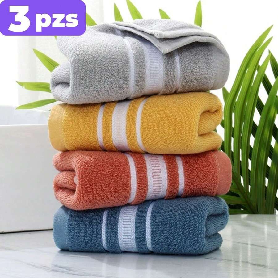 Toallas de baño medianas de 90x170cm súper absorbente color al azar juego de toallas suaves algodón higiene personal secado rápido hogar contemporáneo confort durabilidad - Multicolor - Ver 1