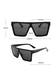 3 Pairs Unisex Large Square Fashion Eyeglasses, Casual Stylish, Suitable For Summer Sun Protection, Beach Vacation, Outdoor Sports, Party, Driving, Fishing, Cycling, Shopping And Photography - Multicolor - View 4