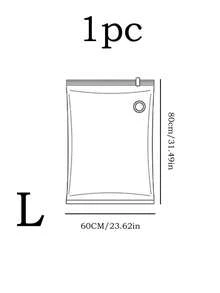 1pc Large Capacity Waterproof Moisture-Proof Foldable Transparent Compression Bag, Suitable For Travel, Vacation, Summer Beach, Home Storage, Applicable For Clothes, Quilts, Pillows, Pants, Back To School Season Travel Essentials Holiday Essential,Bedroom Room Decor,Back To School - Multicolor - View 14