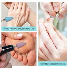 hytoos 3/32英寸硅胶美甲钻头，旋转式指甲边缘清洁抛光器，适用于美甲沙龙美甲 - 彩色 - 查看 4