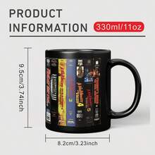 [Retro Design] Vintage Horror Movie Mug | Cool Black Ceramic Coffee Cup | Tea Cup | Reusable, High Quality | Ideal Gift For Movie Lovers | Home Or Gift