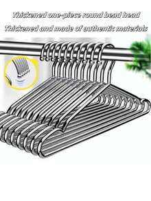 20pcs Stainless Steel Hangers, 16-Inch Sturdy And Reliable Metal Clothes Hangers, Suitable For Hanging Various Lightweight Tops To Heavy Winter Coats, Space-Saving Design Keeps Closet Organized, Smooth Surface And Edges Prevent Garment Damage, Essential Organizing Tool For A Tidy Closet - Multicolor - View 9