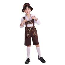 Kids Bavarian Boy Set Includes Hat, Suspenders, Shirt, And A Pair Of Knee Socks, German Traditional Costume For Oktoberfest, Halloween, Cultural Events & Stage Performances