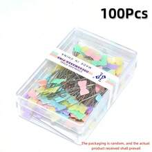 50/100/200 chiếc Ghim định vị, Ghim ngọc trai màu, Ghim trang trí, Ghim may quần áo, Nút, Nơ - Nhiều màu - Xem 21