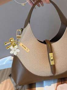 1 pieza Llavero personalizado de flor de cerezo de metal con lazo, diseño ligero y elegante de flor de cerezo con etiqueta accesorio, adecuado para bolso, llaves de coche, regalos de pareja y vacaciones, regalos personalizados