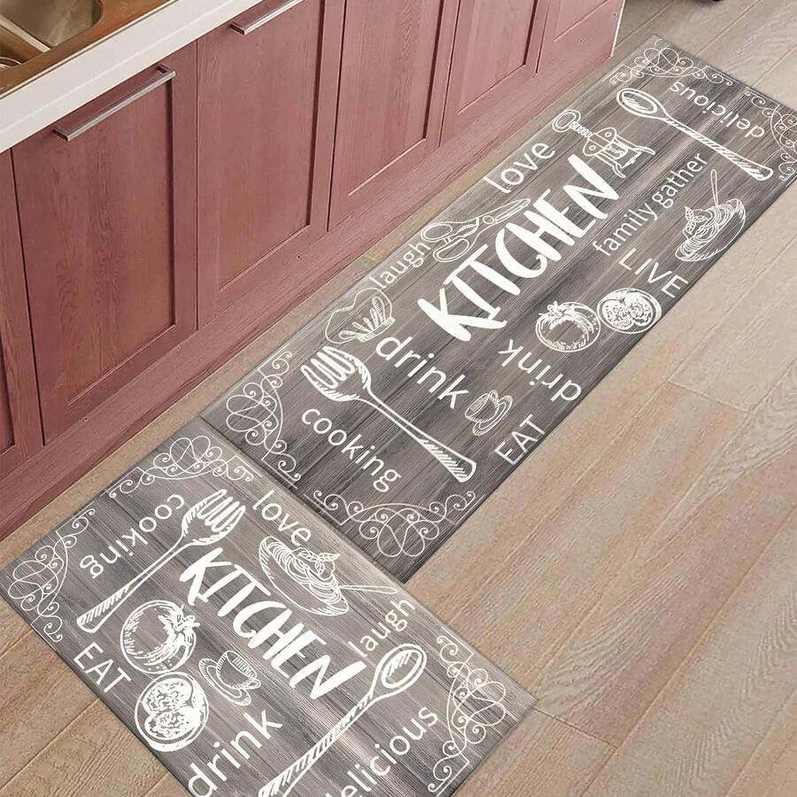 1 tấm thảm sàn nhà bếp, thảm thoát nước Polyester, thích hợp cho nhà bếp, phòng khách, lối vào, ban công, trang trí nhà cửa, chống bẩn, quán cà phê, quán bar, ngày lễ, tiệc tùng, phòng ngủ, trang trí phòng tắm - Nhiều màu - Xem 1