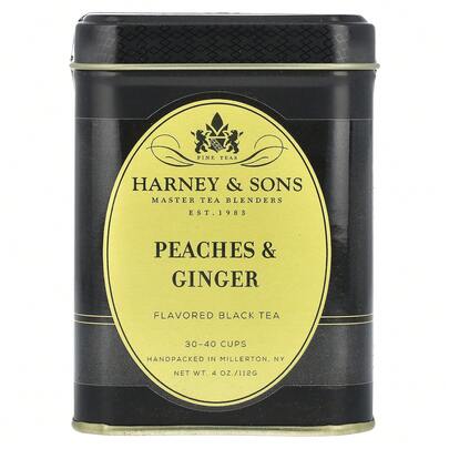 Harney & Sons Black Tea, Peaches & Ginger, 4 Oz (112 G)