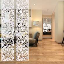 Hanging Room Divider Decorative Thick Wall Screen Panels Floral Carving Pattern Hollow Out Design For Bedroom Living Dining Room Kitchen Office Restaurant Home Hotel Decor, 15.7"X15.7" - 白色 - 查看 1