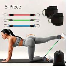 Ankle Resistance Bands Set With Adjustable Straps For Strength Training, Leg And Butt Exercises, Glute Training, Keeping In Perfect Shape, Yoga Pull Bands - Mesh Carrying Bag Included - Multicolor - View 6