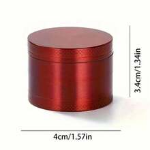 Molino de Hierbas de Aleación de Zinc, Molinillo Manual de Capas para Tabaco, Especias, Mortero, Accesorios para Fumar, Herramienta de Cocina - Rojo - Ver 2