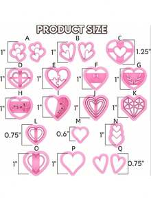 Heart Polymer Clay Cutters, Love Romantic Clay Earring Cutter For Polymer Clay Jewelry Making, Polymer Clay Stud Earring Stamp Making Tool, Clay Jewelry Making Kit, Clay Earring Molds, Made By PLA, DIY Earring Gift, Gifts For Your Loved Ones - Pink - View 19