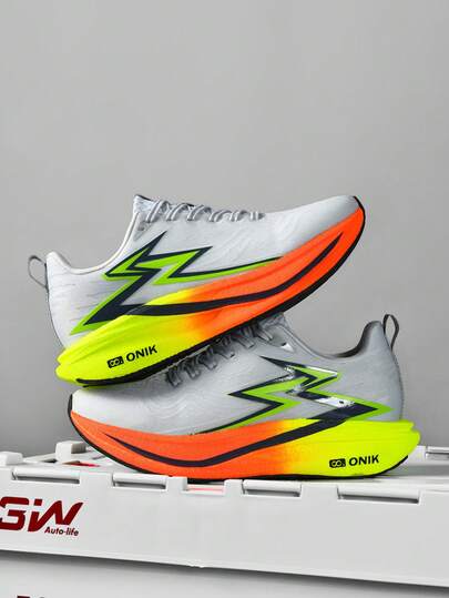 Jifffly Lightweight Breathable Shock-Absorbing Rebound Running Shoes For Teens, Versatile Genuine Carbon Plate Non-Slip Casual Sports Sneakers,