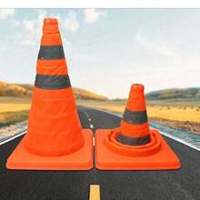 1 pieza Cono de tráfico telescópico apto, Cone de seguridad, Estilo cubo de helado, Barrera portátil de emergencia para carretera