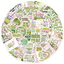50PCS Matcha Girl Stickers Vinyl Stickers Scrapbook, Journaling, Laptop, Bumper, Skateboard, Water Bottles, Computer, Phone, Cartoon, Hard Hat, Car Stickers And Decals - Multicolor - View 1