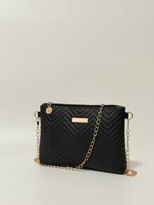 Damen neue Mode Wellenmuster geprägte Kette Umhängetasche, vielseitige süße Schultertasche, Kuvert-Tasche