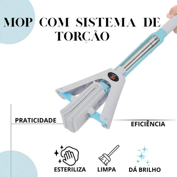 Mop Limpeza Geral Mope Fácil Com Espuma Enxuga E Varre Rodo Magico Esfregão Rodo de Limpeza