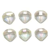 10 件/包 20 毫米扇形降落伞水晶玻璃珠，电镀颜色，DIY 珠宝配件，适用于项链、耳环、吊坠、手机壳、汽车装饰 - 20mm貝殼 - 查看 30