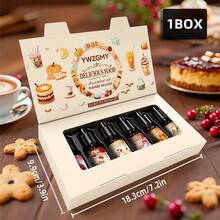 6-Piece Baking Scented Oil Diffuser Set - Includes Fragrance Oil, Candles, Aroma Stone, Humidifier, Car Diffuser, Home Fragrance Refill