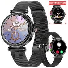 EIGIIS Smart Watch For Women With Colorful Light Effects 1.27" HD Full Circle Full Touch Screen (Answer/Make Calls) With Wireless 5.3, Pedometer, Multi Sports Modes, IP67 Waterproof, Sleep Recording, Weather, Music Control, Stopwatch, Smartwatch For Android Mobile Phones - Multicolor - View 15