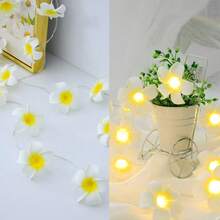 1pc Plumeria String Lights, Suitable For Wedding, Party, Holiday, Gift, Home Decor, Bedroom Decor, Room Decor, Party Decor, Wall Decor, Birthday Decor, Garden Decor, Festival Decor