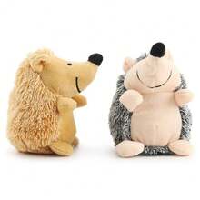 Soft Plush Hedgehog Dog Toys Bite Resistant Cute Design Pet Interactive Chew Squeaky Sound Toy - Multicolor - View 11