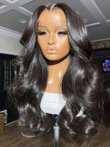 Black Lace Front Wig Body Wave Human Hair 13x4 HD Transparent Lace Front Wigs Human Hair Pre Plucked With Baby Hair 250% Density Body Wave Glueless Human Hair Wigs For Women - Natural Black - 查看 1