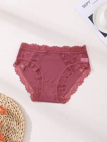 5 Stücke Damen Sexy Spitze Höschen - Eisseide Unterhosen mit niedriger Taille, nahtlos, weich & atmungsaktiv für Yoga, Training & Alltag