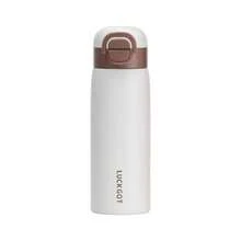 316 Stainless Steel Vacuum Bottle, 500 Ml/17 Oz Large Capacity, High Value And Simple Design, Large Capacity Dual Drink Design, Portable Straw Bounce Cup, Outdoor Daily Use, Hot Water Cup, Double-Layer Insulation, Ultra-Portable, Multi-Functional Design, Perfect For Travel, Home, Office, School, And Unique Birthday Gifts, Christmas Gifts, Halloween Gifts, Valentine's Day Gifts, Thanksgiving Gifts, New Year Gifts.Mother's Day,Mom,Mother's Day Gift,Flower,Jewelry,Mother's Day Decorations,Mother's Day Party Supplies,Women,Pink,Gift Set - 白卡色 - 查看 2