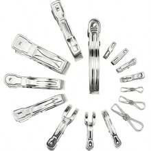 Stainless Steel Clothespins, Spring Loaded Anti-Wind Clothes Clips, Drying Clips For Clothes, Blankets, Socks