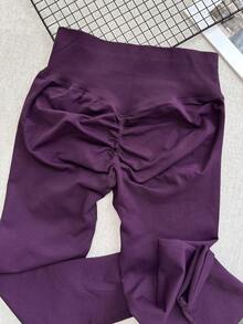 Women's Yoga Leggings, Low Waist Ribbed Yoga Tights, Fitness Leggings, Seamless Yoga Pants, Stretchy Sports Tights